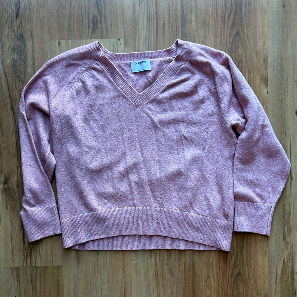 Old Navy Pink V-Neck Sweater